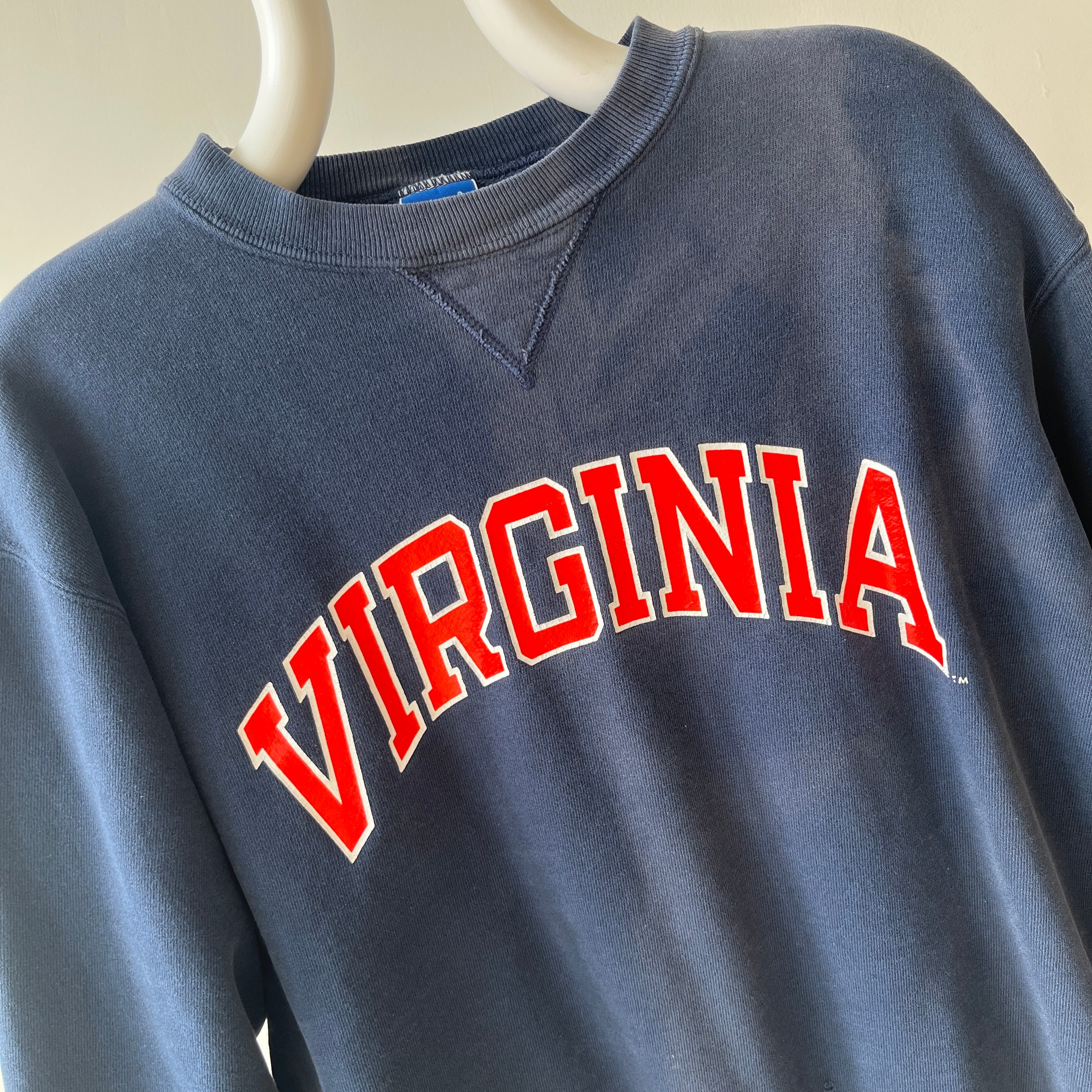 1980s University of Virginia USA Made Champion Sun Faded Sweatshirt