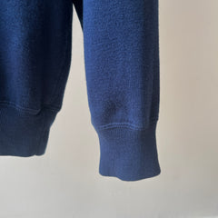 1980s Single V Soft and Slouchy Navy Sweatshirt - Acrylic