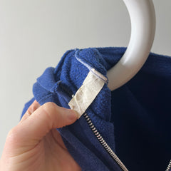1970/80s Sears Soft and Slouchy Navy Hoodie (Replaced Zipper) - Dreamy w Mending
