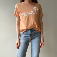1970/80s Super Sun Faded Cotton Knit Hawaii T-Shirt - Slouchy