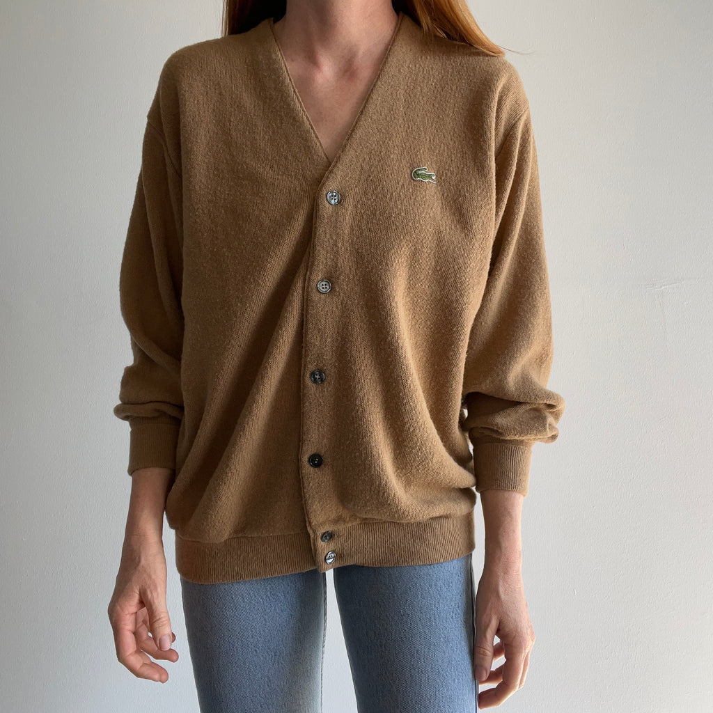 1960s Izod Lacoste Camel Cardigan – Red Vintage Co