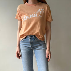 1970/80s Super Sun Faded Cotton Knit Hawaii T-Shirt - Slouchy