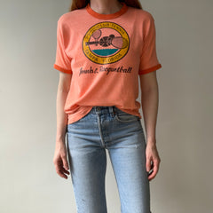 1970/80s Super Cool Judy Alvarez Club Tennis and Racquetball Ring T-Shirt - Backside too!