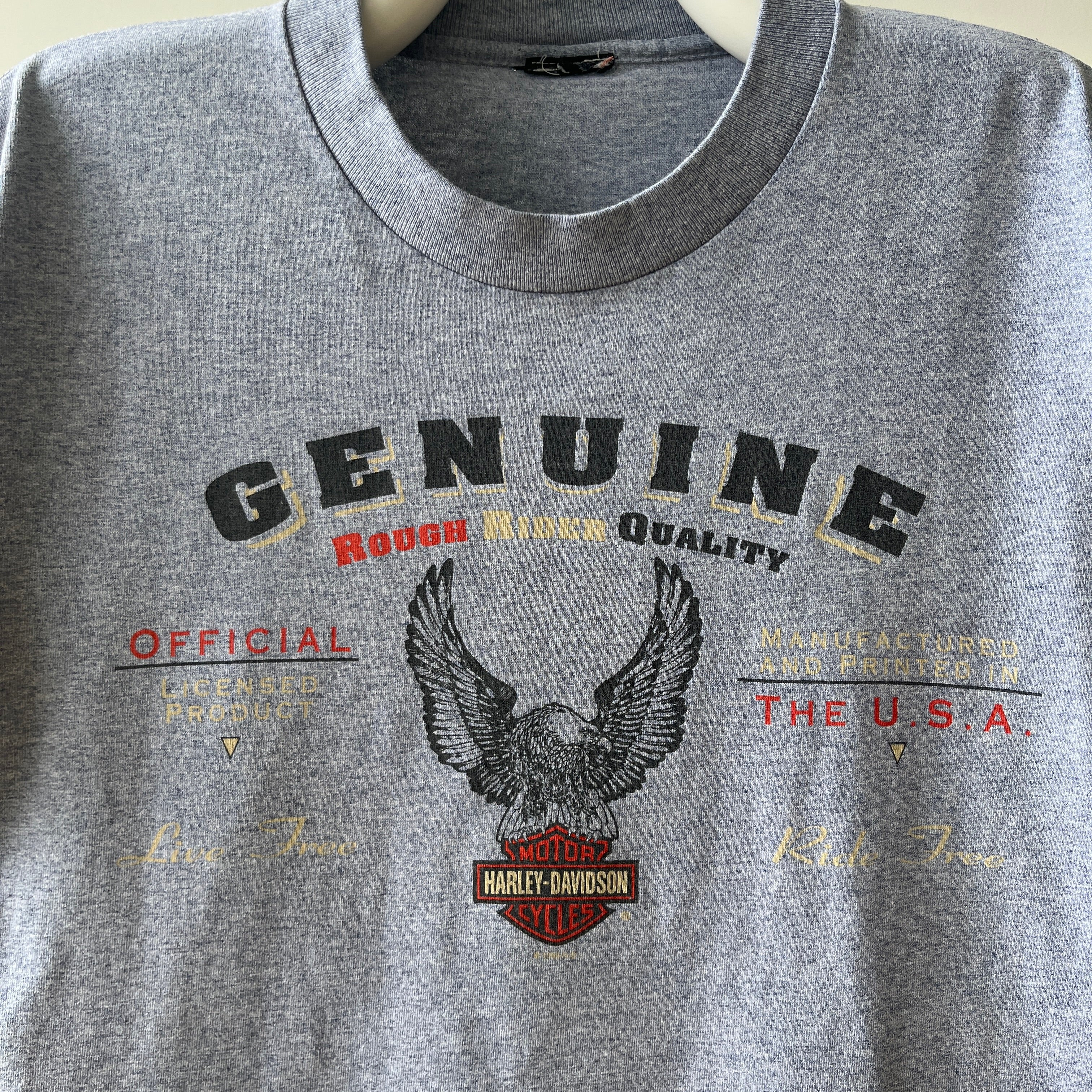 1995 Harley Genuine Rough Rider Quality T Shirt