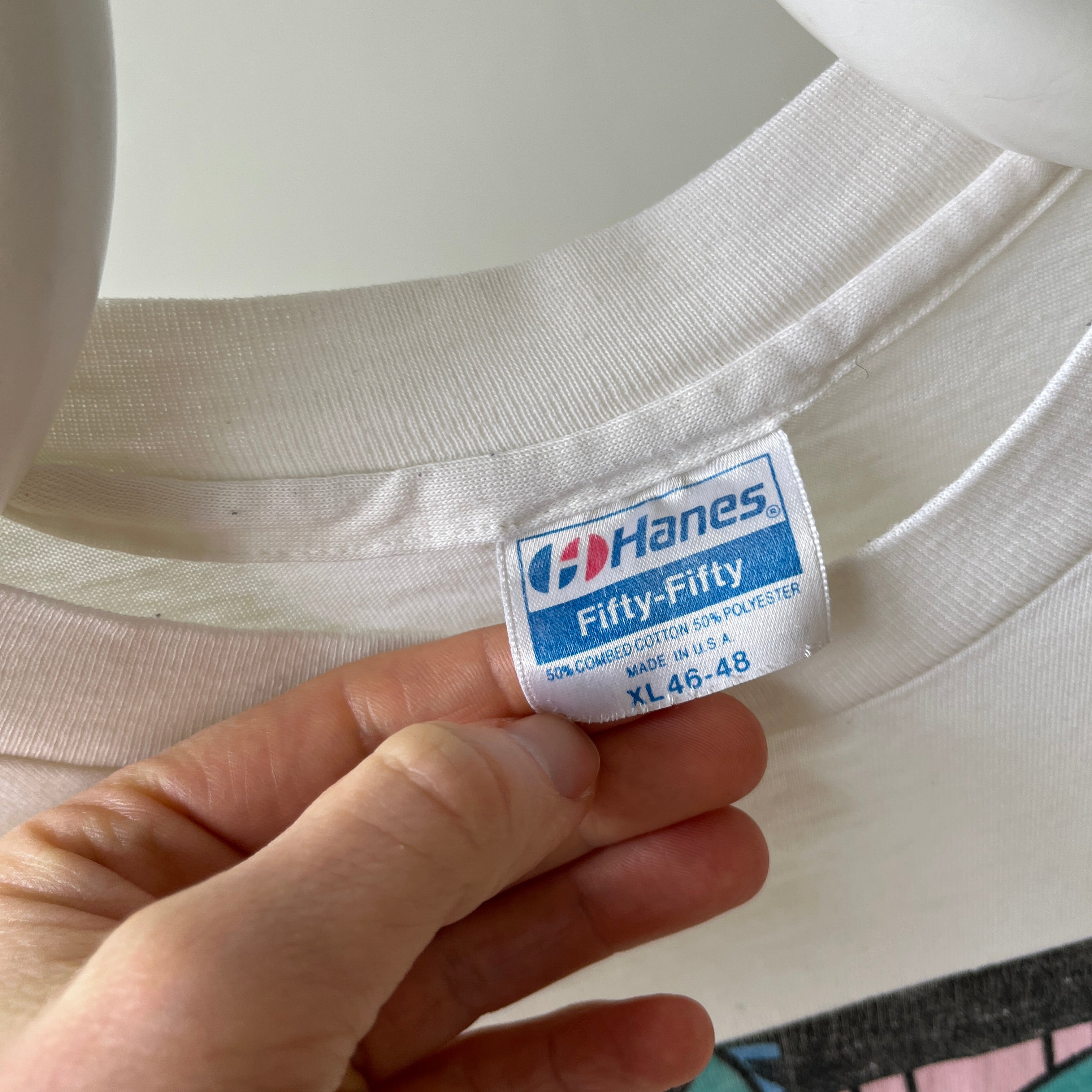 1980s El San Juan Hotel and Casino Worn Out and Stained 50/50 T-Shirt - Cool Graphic