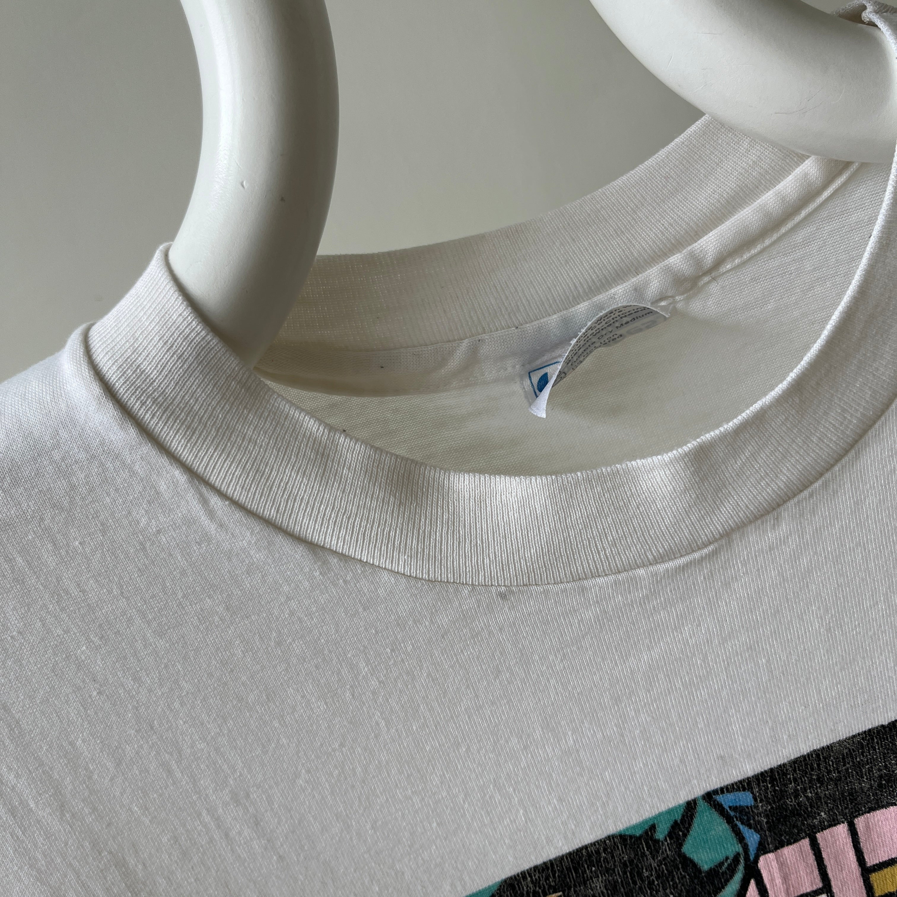 1980s El San Juan Hotel and Casino Worn Out and Stained 50/50 T-Shirt - Cool Graphic