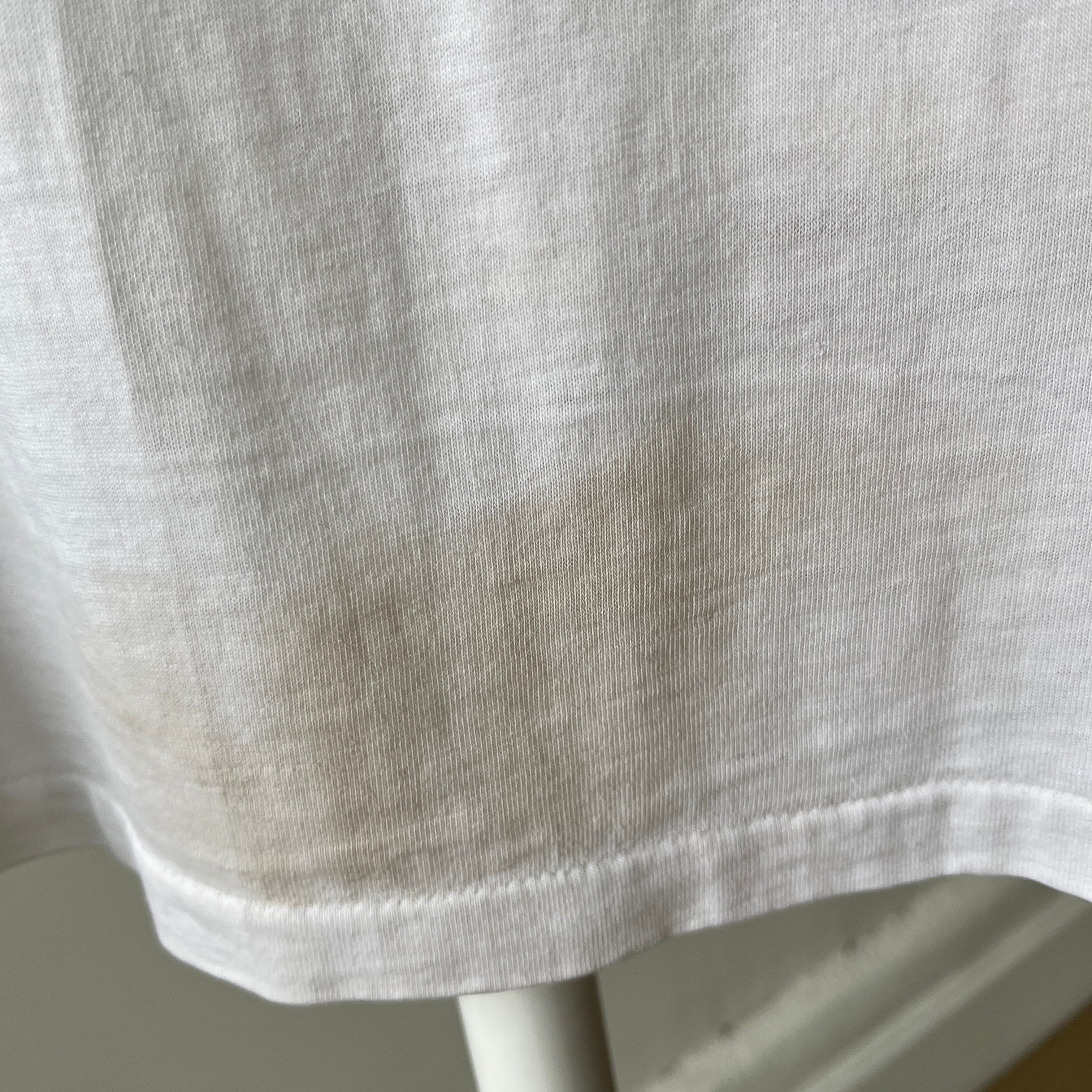 1980s El San Juan Hotel and Casino Worn Out and Stained 50/50 T-Shirt - Cool Graphic