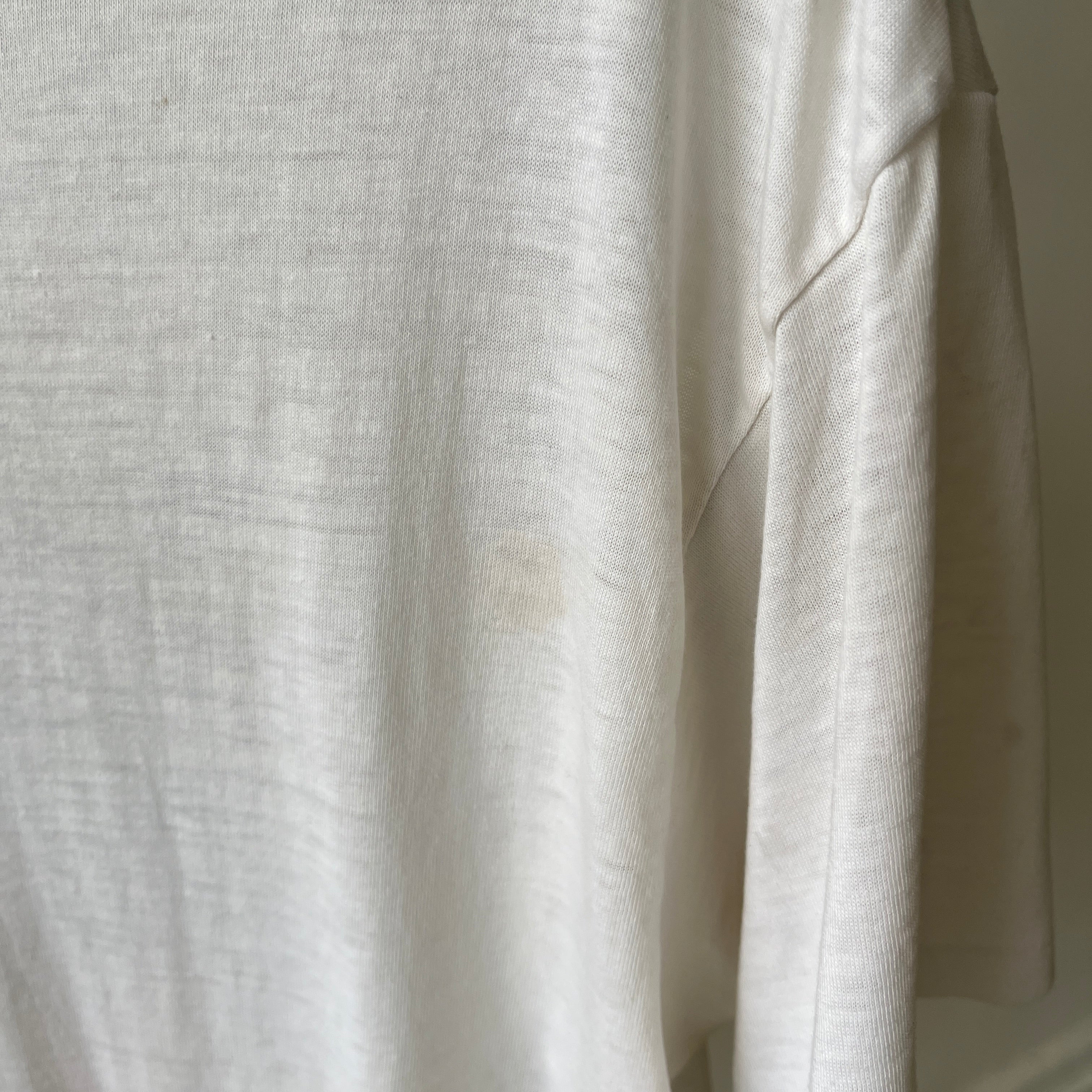 1980s El San Juan Hotel and Casino Worn Out and Stained 50/50 T-Shirt - Cool Graphic