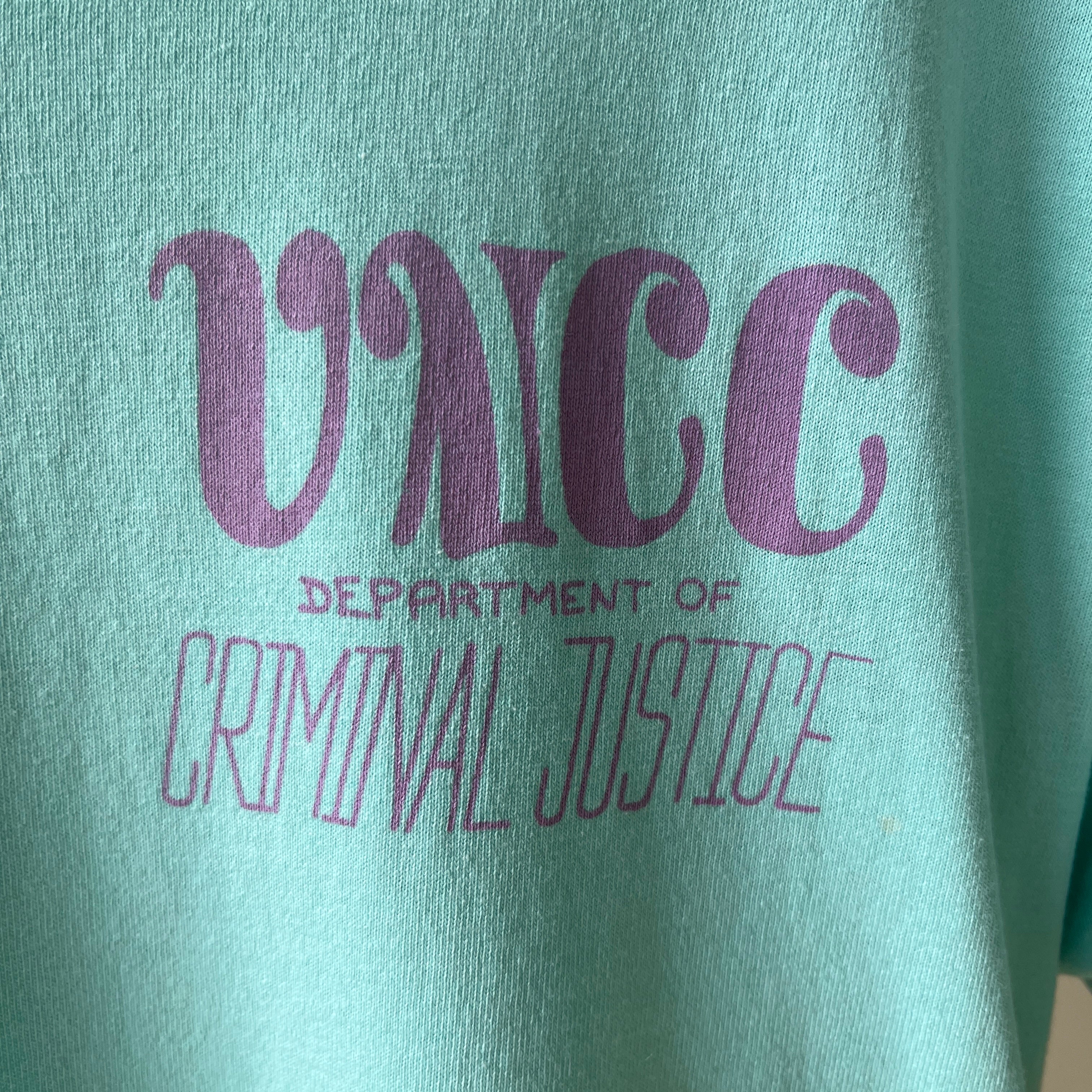 1980s/90s UNCC Department of Criminal Justice T Shirt