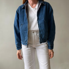 1970s Sears Blanket Lined Zip Up Denim Jacket - !!! Cooler than a Storm Rider