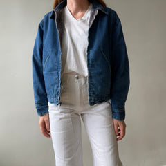 1970s Sears Blanket Lined Zip Up Denim Jacket - !!! Cooler than a Storm Rider