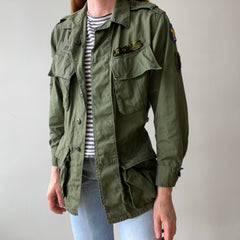 1960s OG 107 Vietnam Era and Patched Smaller Size Jacket - The Arm Patches! Collectible