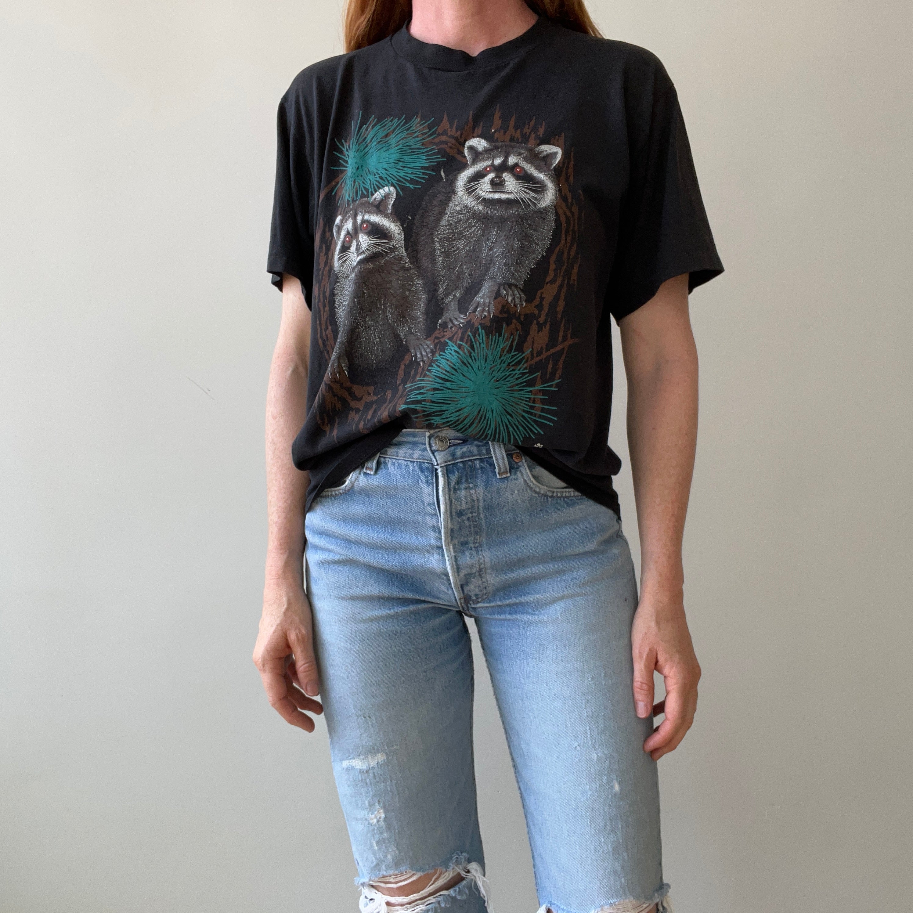 1987 Trash Can Panda Raccoon T-Shirt