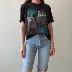 1987 Trash Can Panda Raccoon T-Shirt