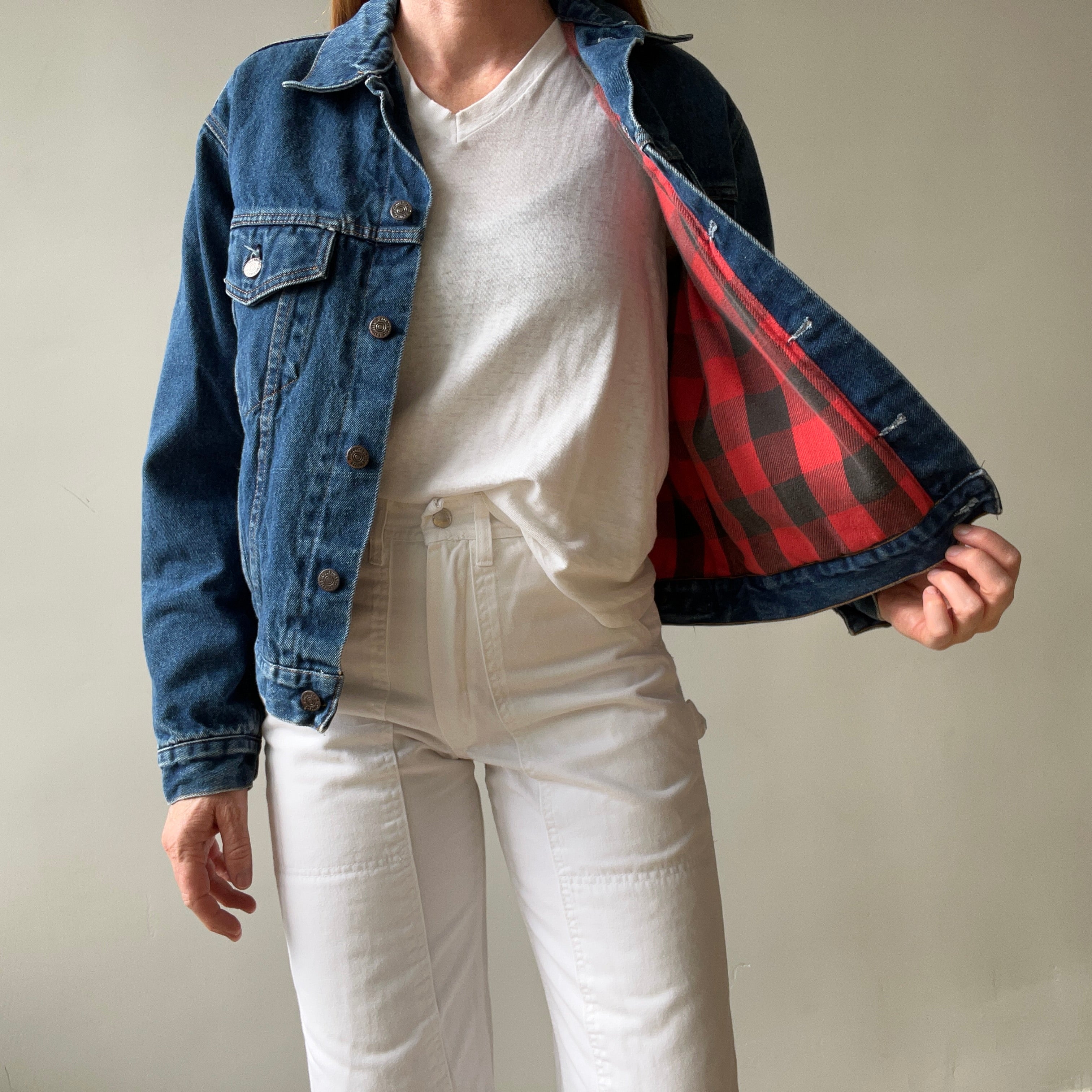 1970s Sears Roebucks Flannel Lined Denim Jacket