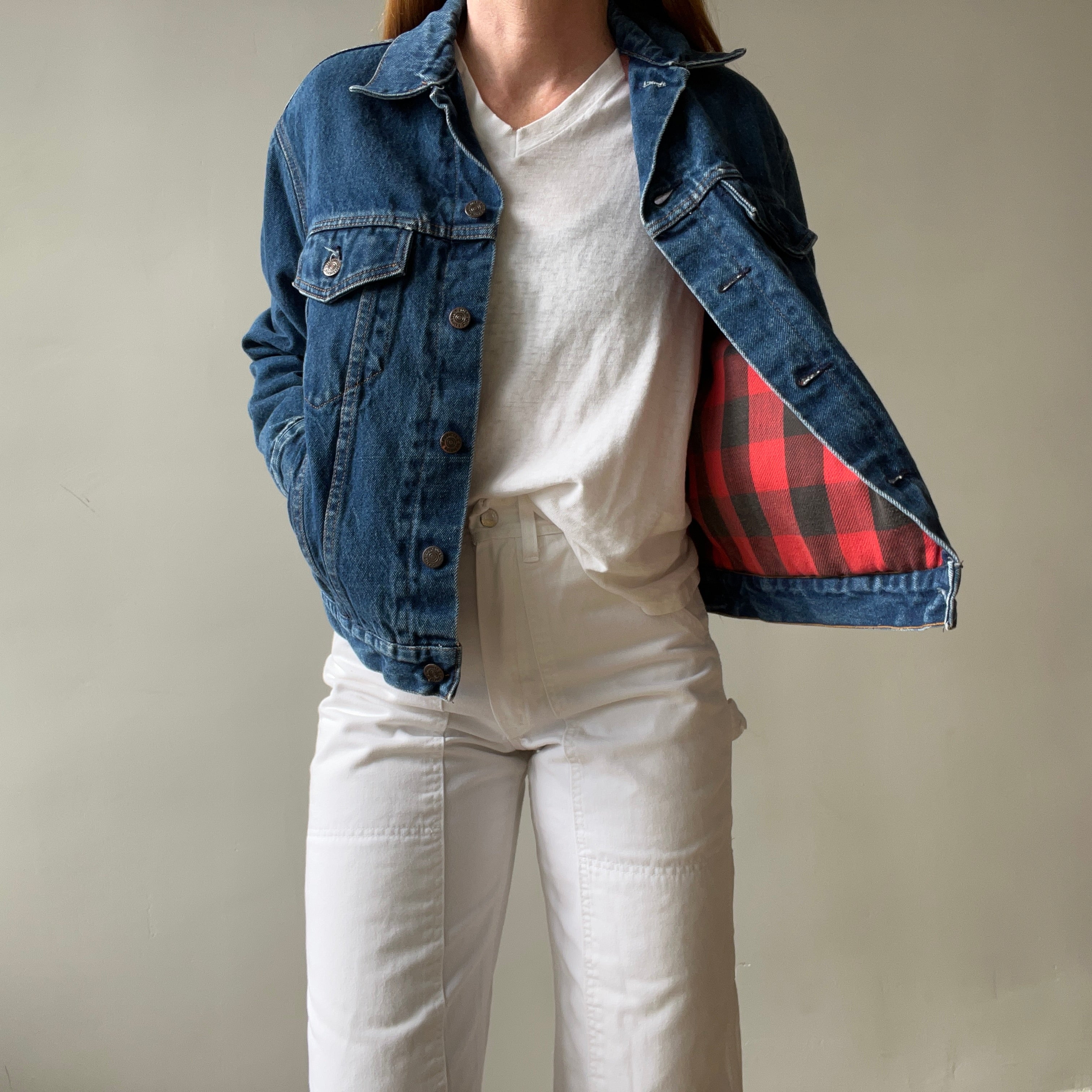 1970s Sears Roebucks Flannel Lined Denim Jacket