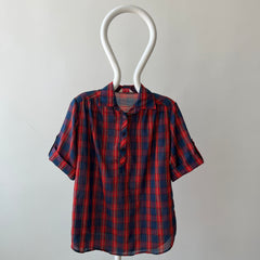 1970's Short Sleeve Henley Button Up