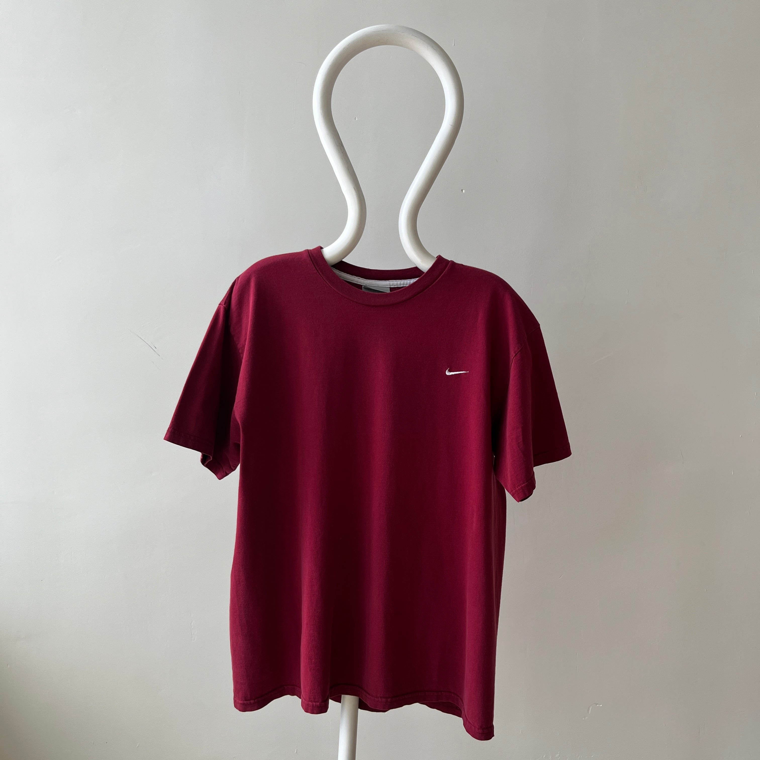 1990s Burgundy Nike T-shirt