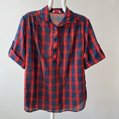 1970's Short Sleeve Henley Button Up