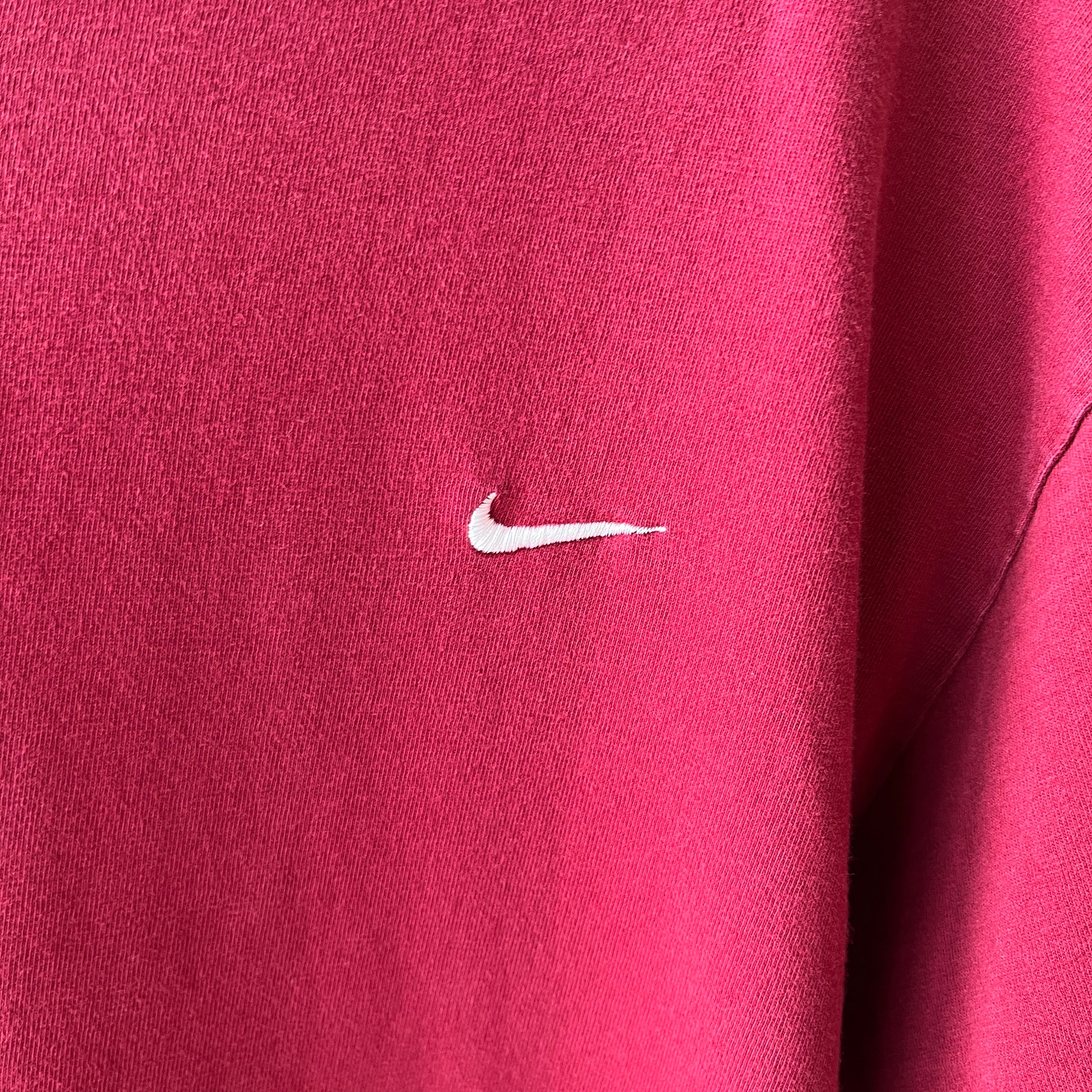 1990s Burgundy Nike T-shirt