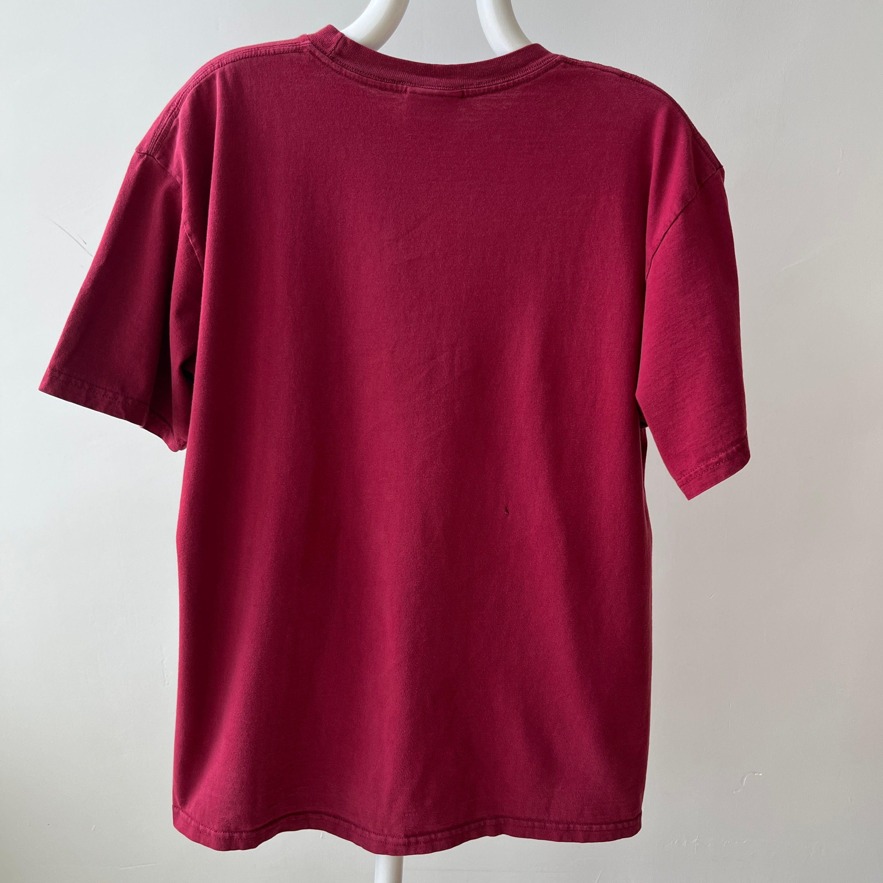 1990s Burgundy Nike T-shirt