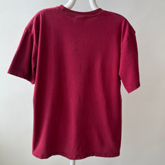1990s Burgundy Nike T-shirt