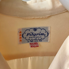 1950s Acetate Nylon Loop Collar Button Up Shirt - TINA COLLECTION