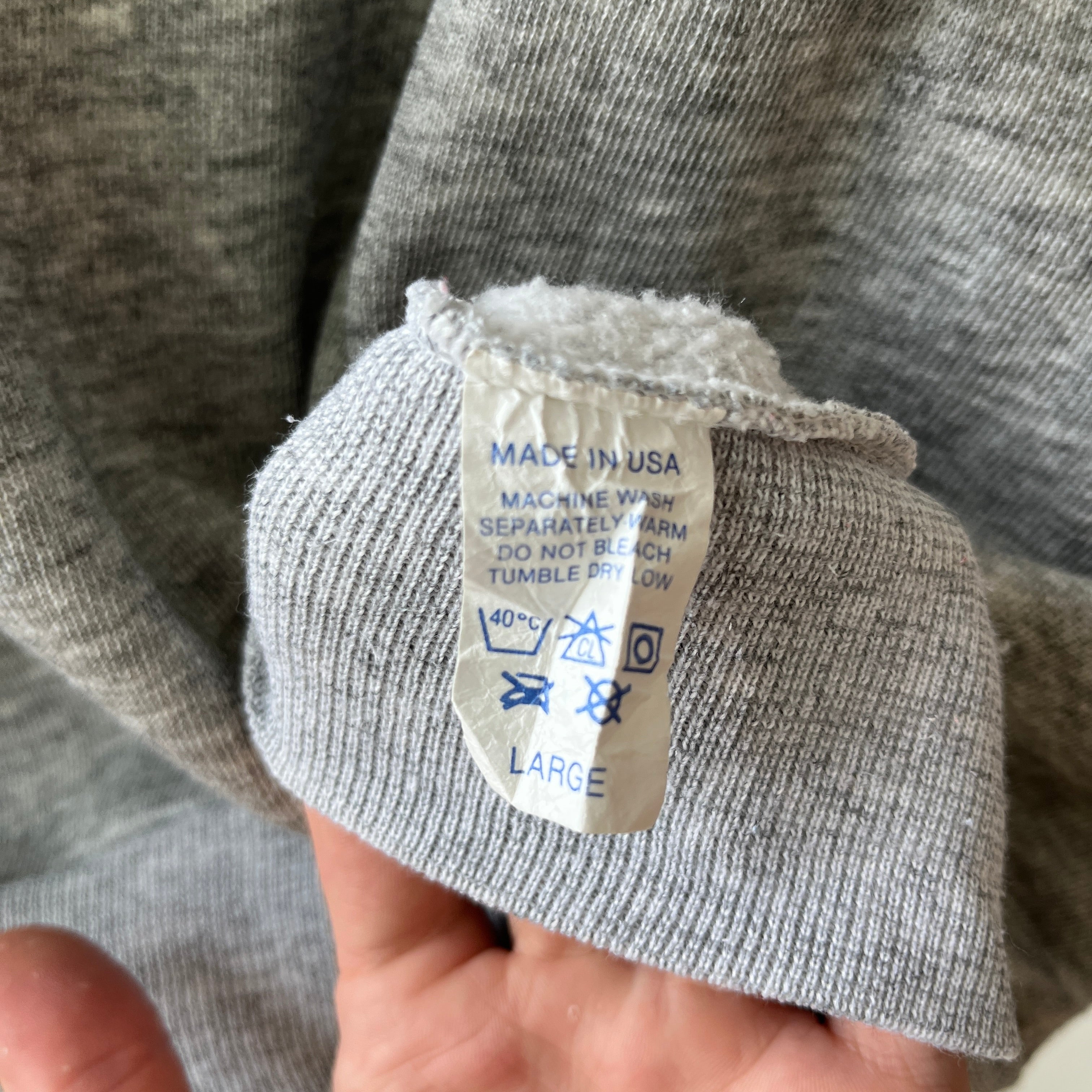 1970s Blank Sweatshirt Grey