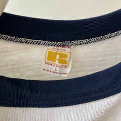 1970s Navy Three Quarter Sleeve Baseball Style T Shirt - !!! Personal Collection Piece