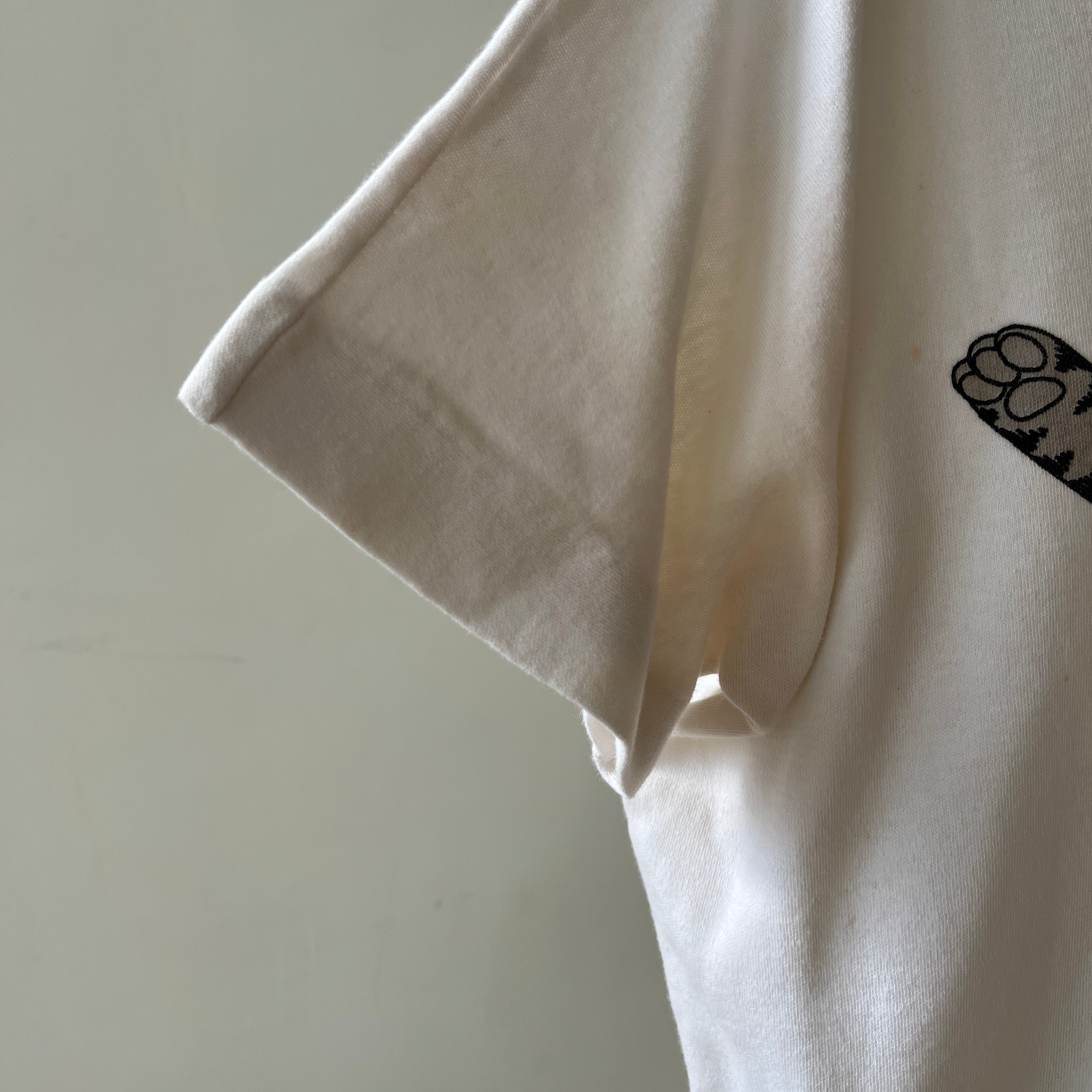 1980s Scoop Neck Workout Cat T Shirt - Crazy Shirt Brand Alert!