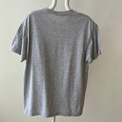 1990s Fruit Of The Loom Grey Blank Pocket T-shirt