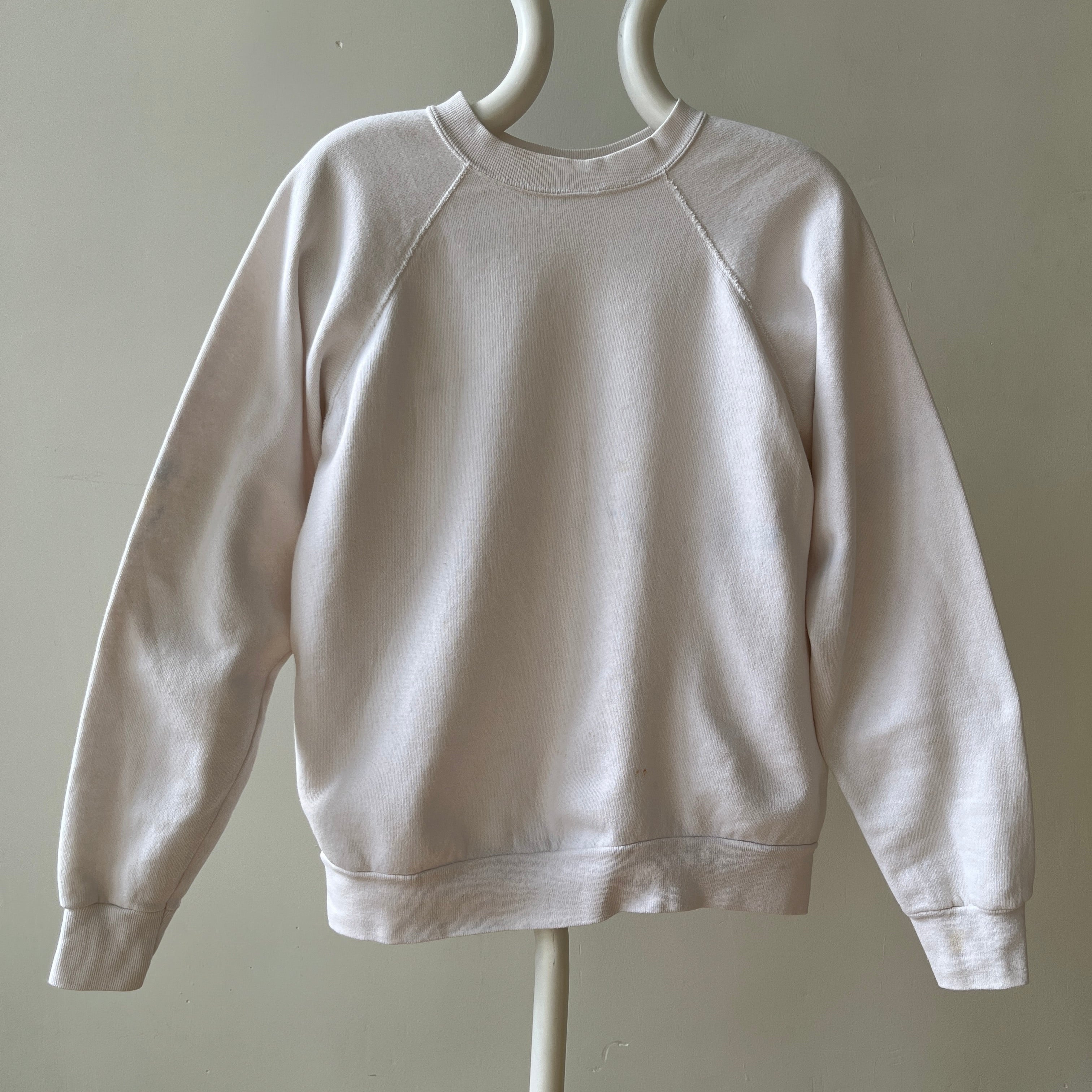 1980s Blank White/Cream Sweatshirt