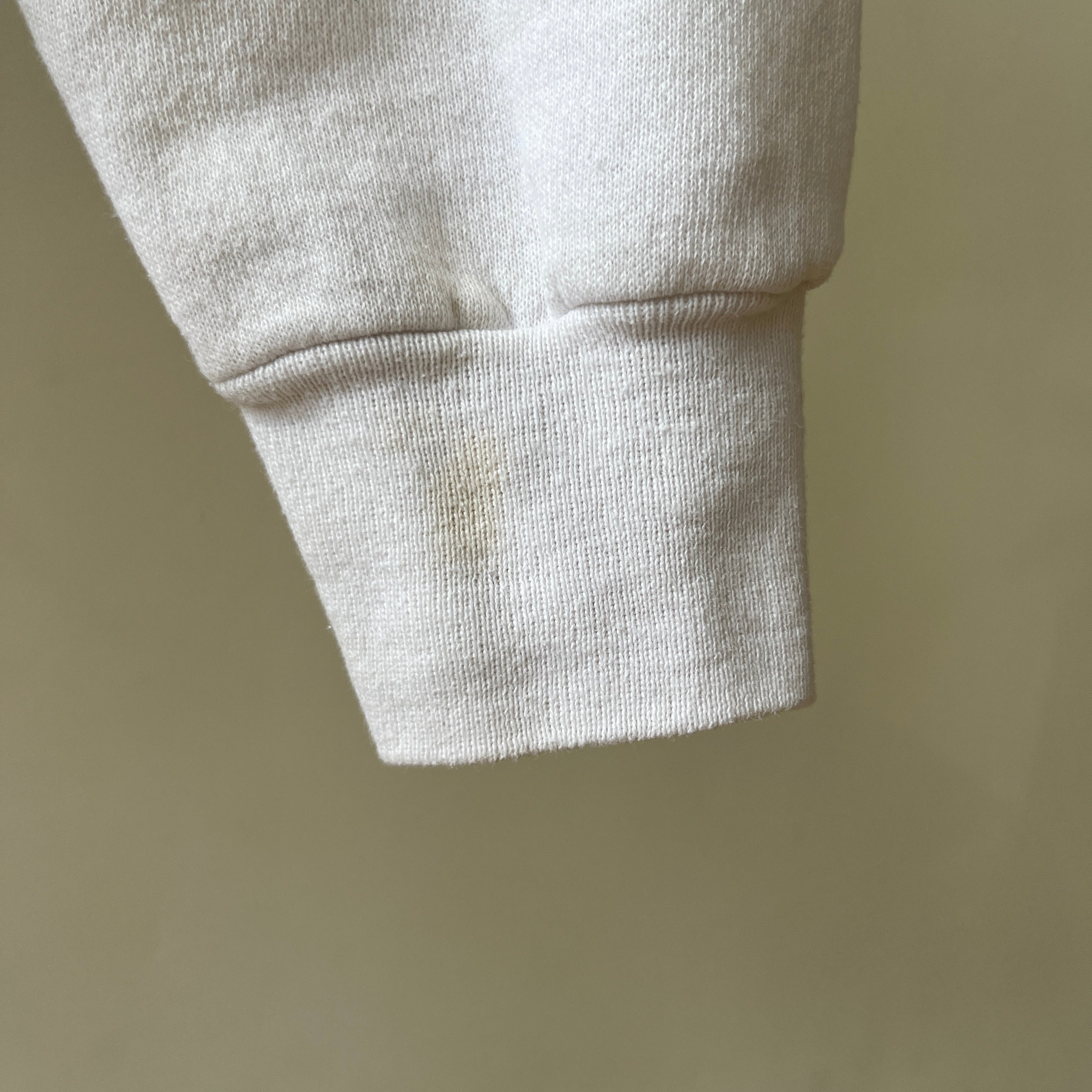 1980s Blank White/Cream Sweatshirt