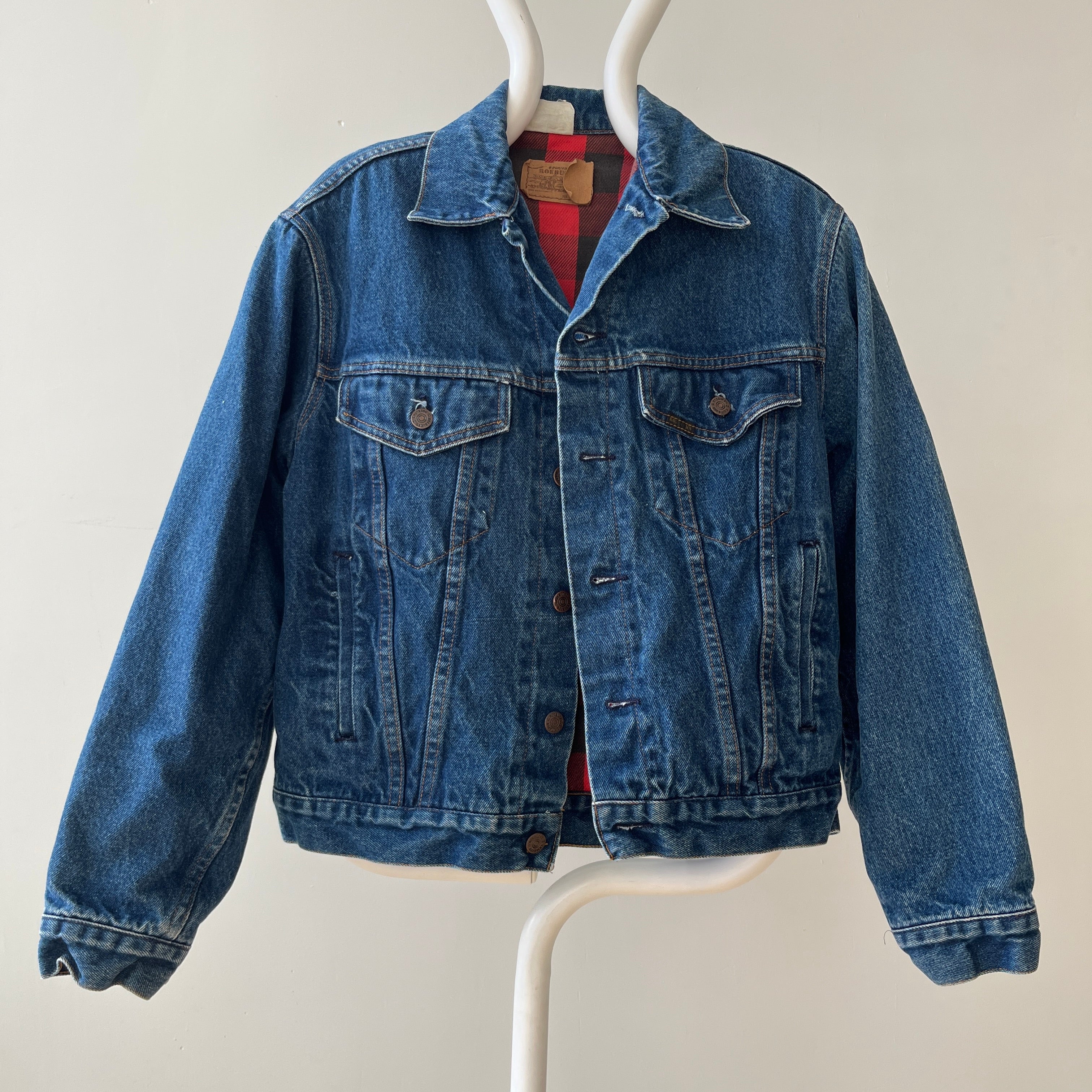 1970s Sears Roebucks Flannel Lined Denim Jacket