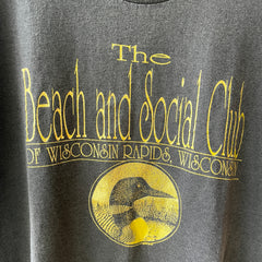 1980s Wisconsin Rapids Beach And Social Club Black T-Shirt