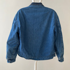 1970s Sears Blanket Lined Zip Up Denim Jacket - !!! Cooler than a Storm Rider