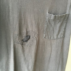 1980s Black Single Stitch Pocket T-Shirt