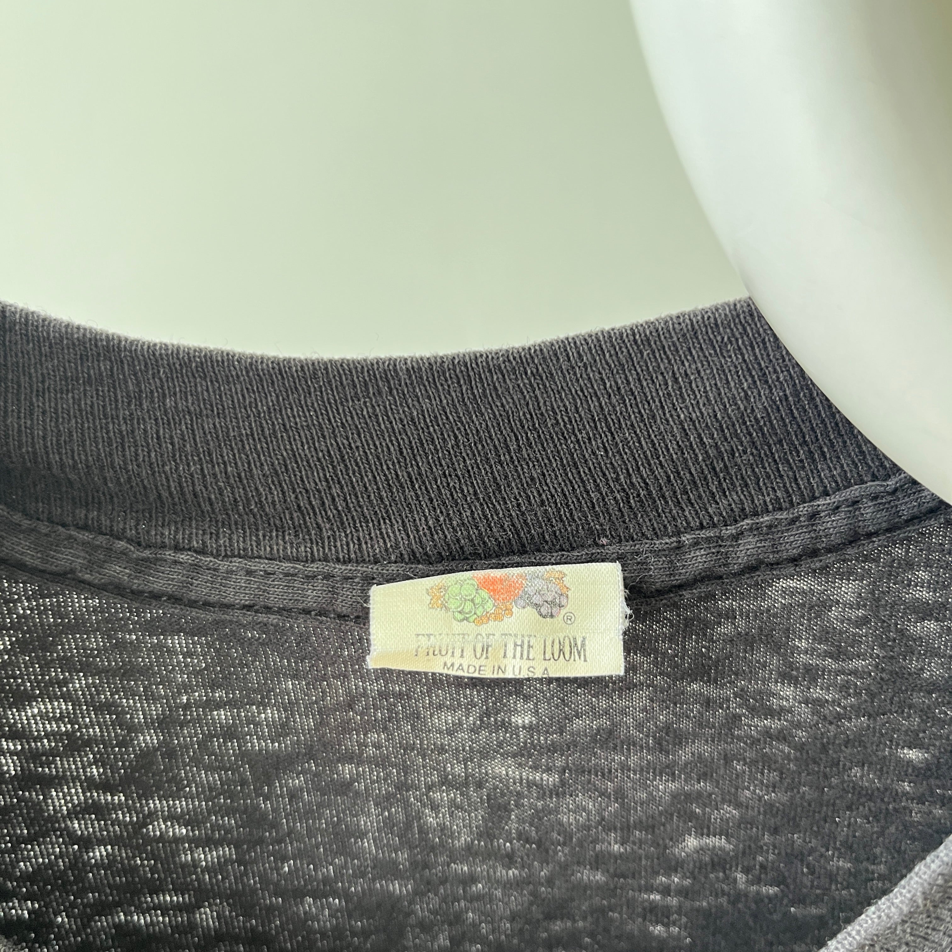 1980s Black Single Stitch Pocket T-Shirt