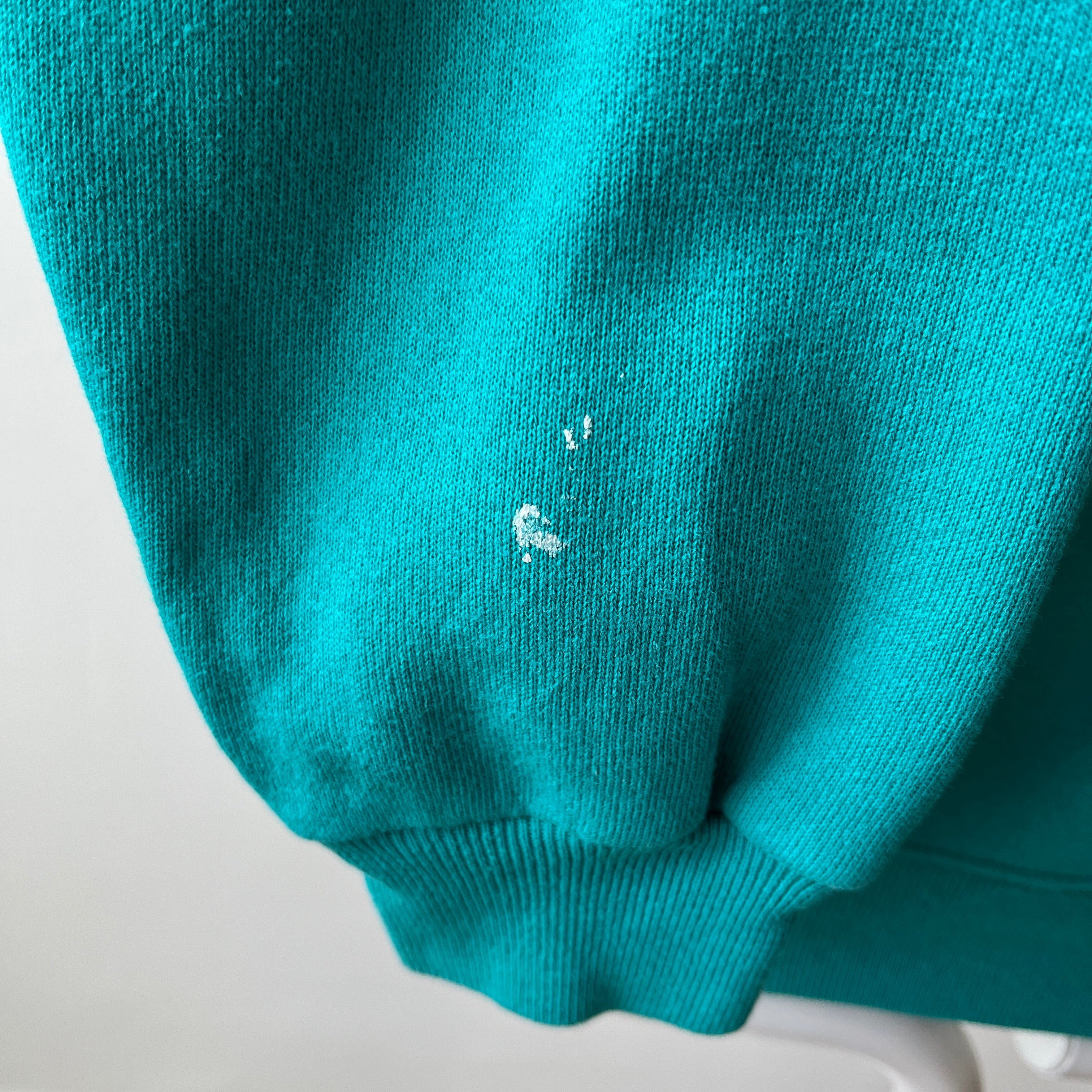 1980s Blank Teal Sweatshirt