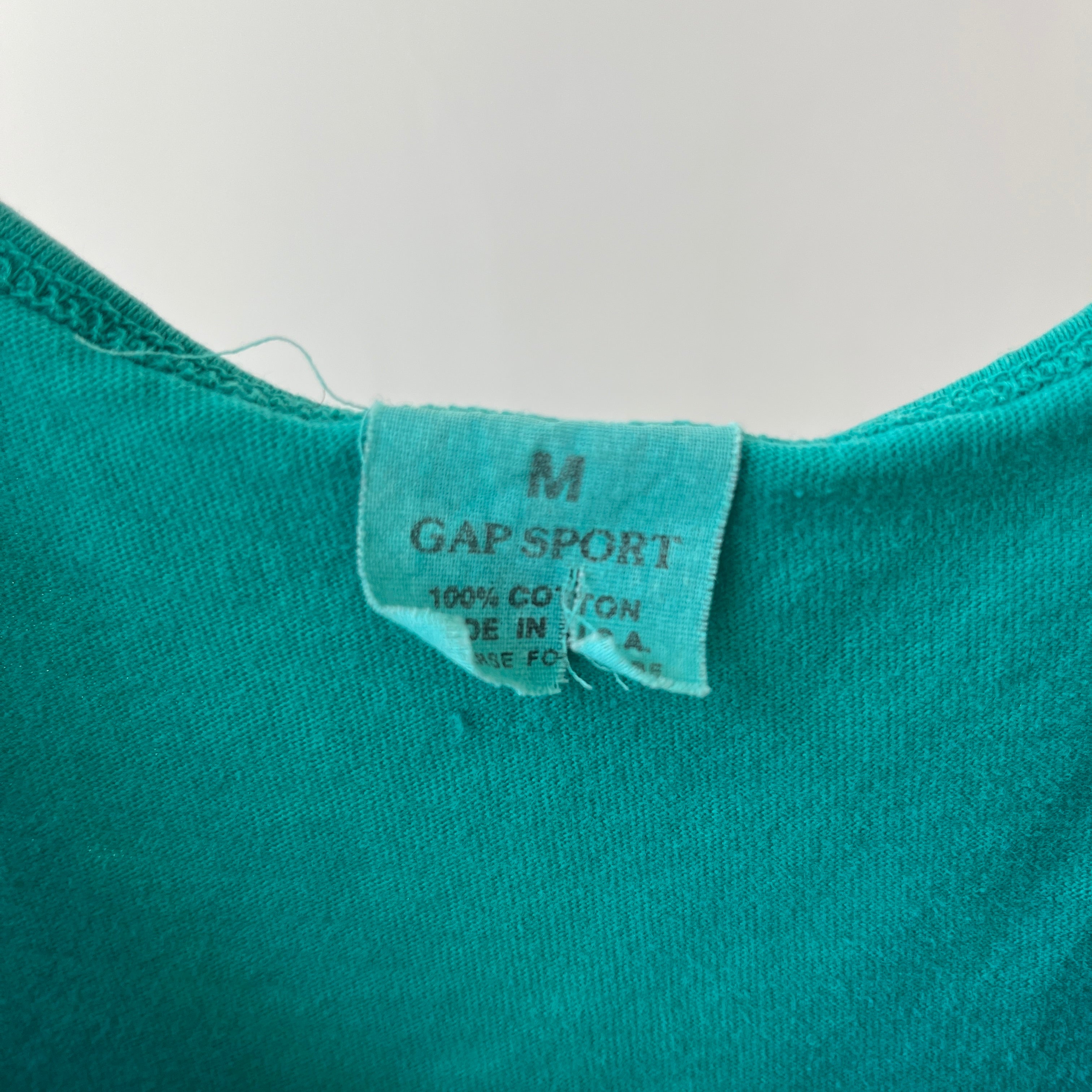 1970s USA MADE Gap Teal Tank-Top
