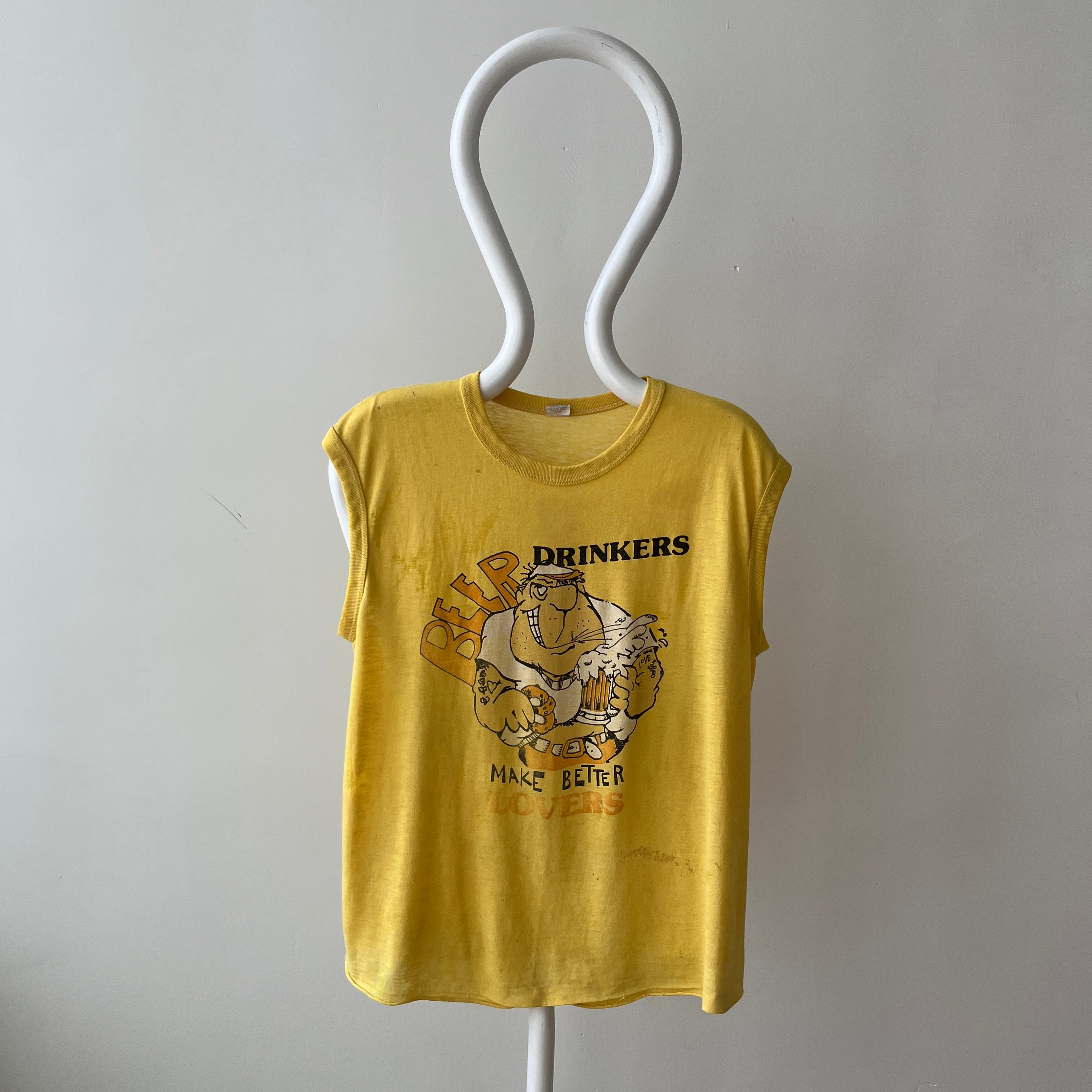1970s Beer Drinkers Make Better Loves Dumpster Chic Muscle Tank