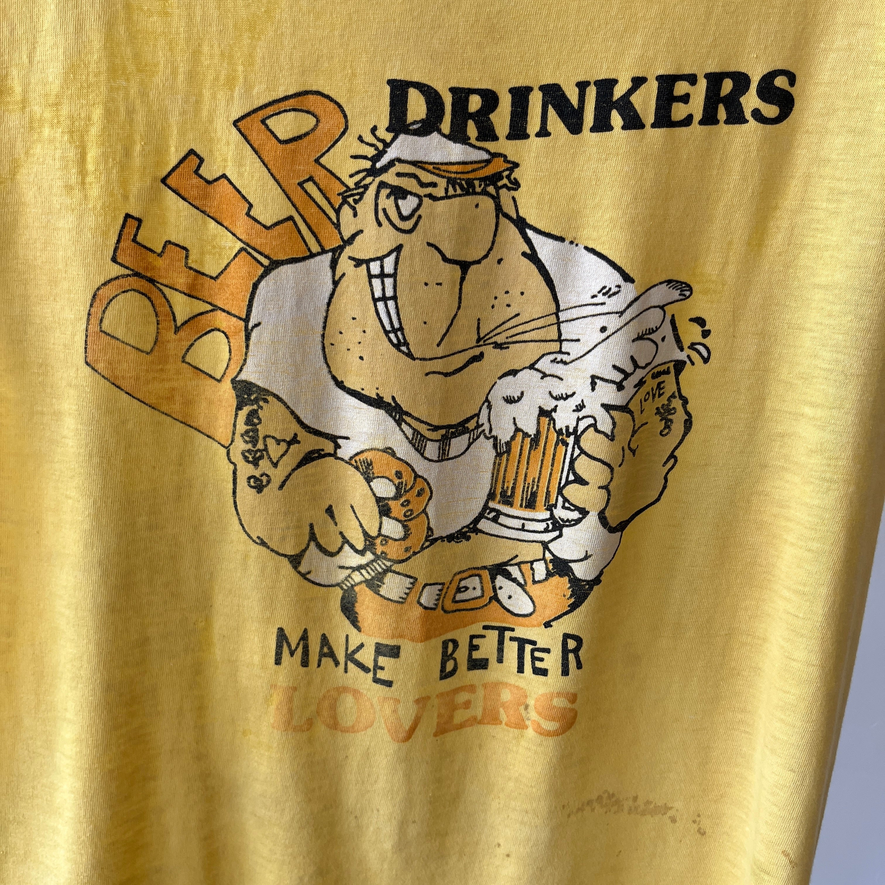1970s Beer Drinkers Make Better Loves Dumpster Chic Muscle Tank