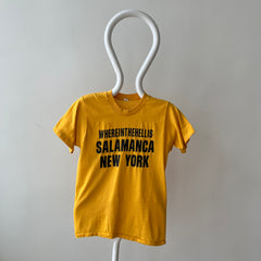1970s Yellow, Where The Hell is Salamanca New York T-shirt