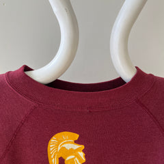 1980s/90s Burgundy USC Trojans Sweatshirt - FIGHT ON