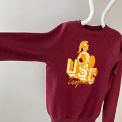 1980s/90s Burgundy USC Trojans Sweatshirt - FIGHT ON