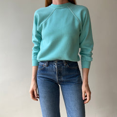 1970s Blank Turquoise Sweatshirt