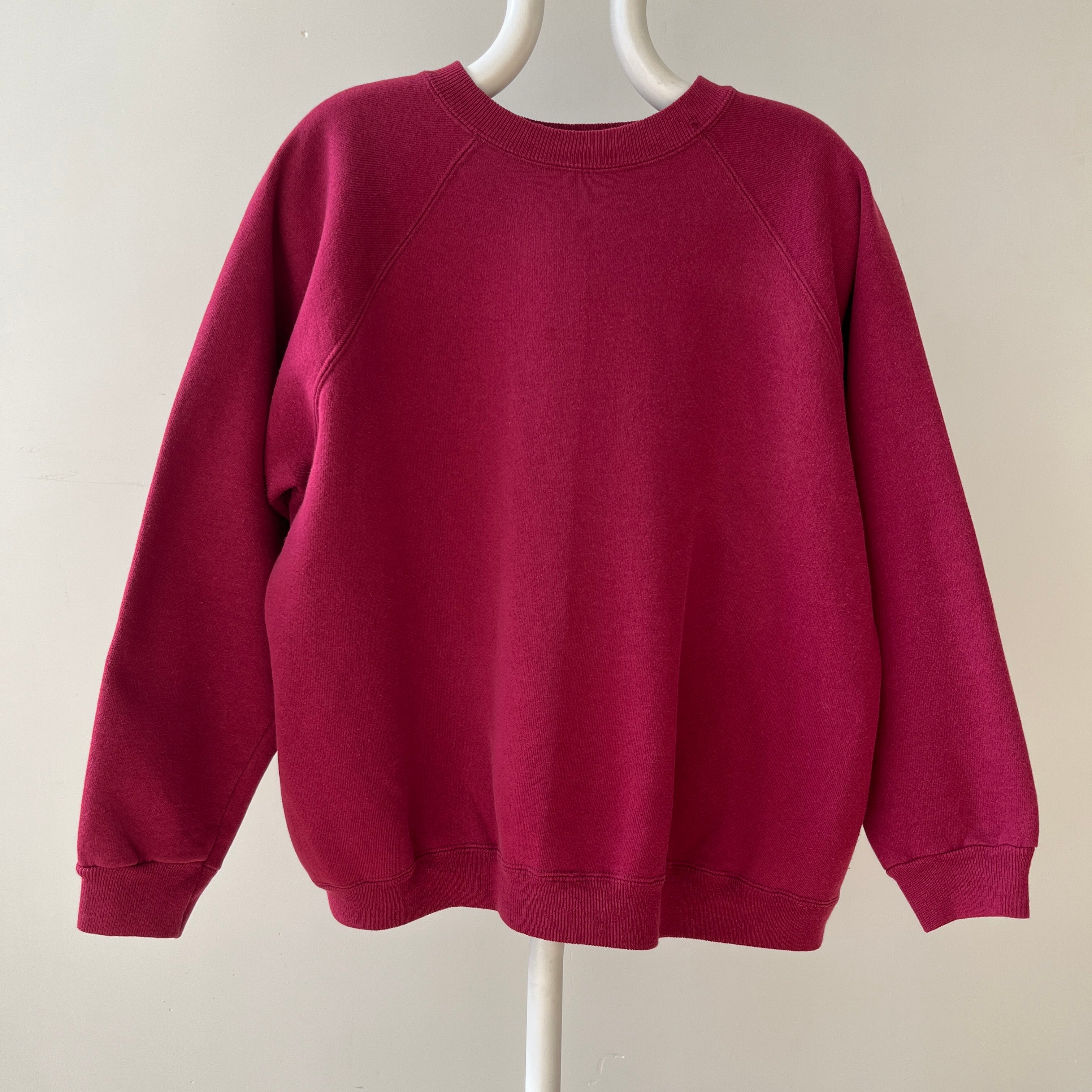 1990s Blank Burgundy Hanes Her Way Sweatshirt