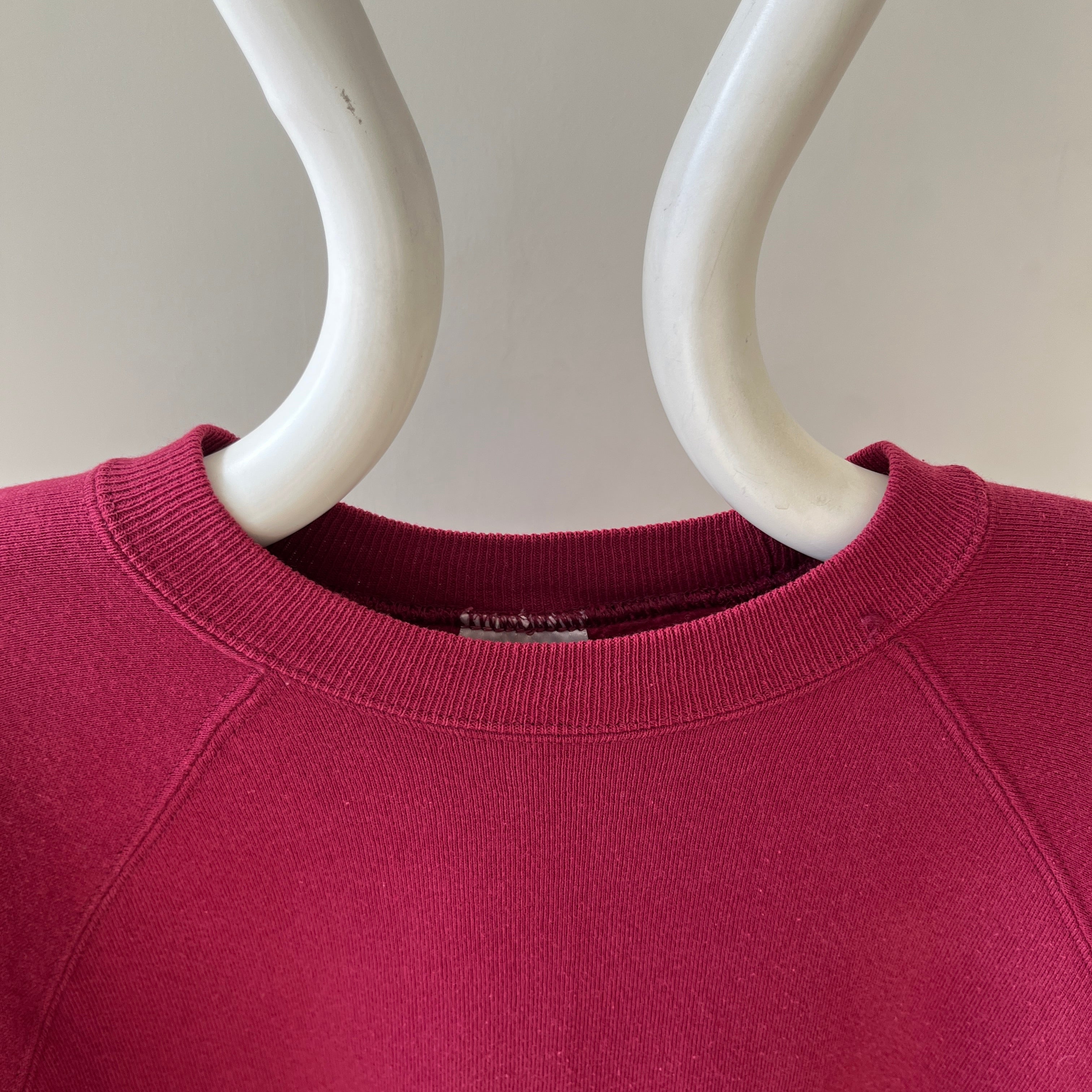 1990s Blank Burgundy Hanes Her Way Sweatshirt