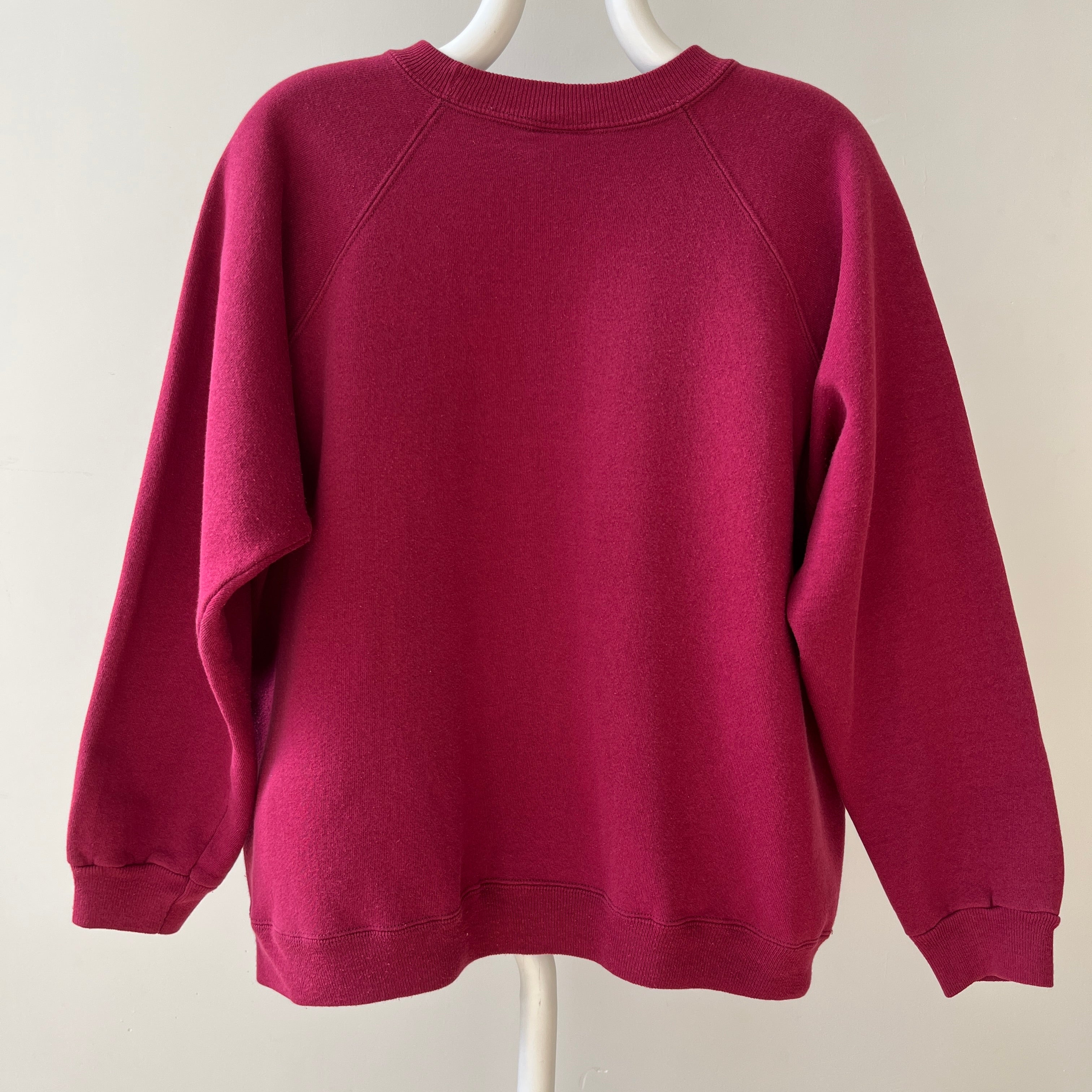 1990s Blank Burgundy Hanes Her Way Sweatshirt