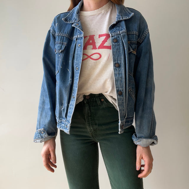 1970s Selvedge Paint Stained Type Two Style Denim Jean Jacket - WOAH